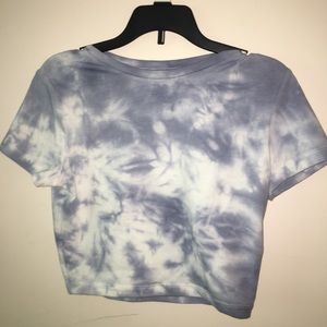 cropped tye-dye top
